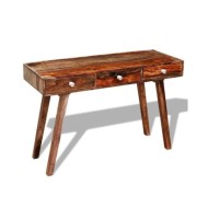 Table console avec 3 tiroirs 76 cm Bois massif de Sesham 