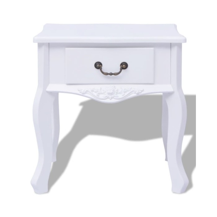 Table de chevet MDF Blanc