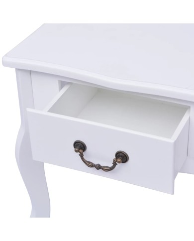 Table de chevet MDF Blanc