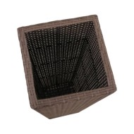 Lits surélevés de jardin 3 pcs Résine tressée Marron