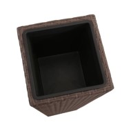 Lits surélevés de jardin 3 pcs Résine tressée Marron