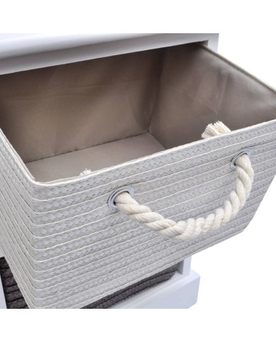 Banc de rangement 6 tiroirs Bois