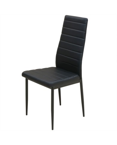 Ensemble de table et chaise de salle à manger 3 pièces noir