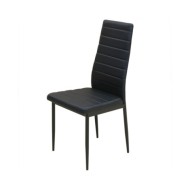 Ensemble de table et chaise de salle à manger 3 pièces noir