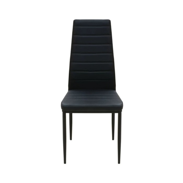 Ensemble de table et chaise de salle à manger 3 pièces noir