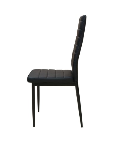 Ensemble de table et chaise de salle à manger 3 pièces noir