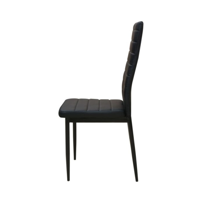 Ensemble de table et chaise de salle à manger 3 pièces noir