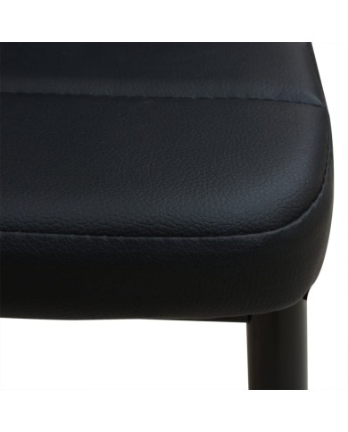 Ensemble de table et chaise de salle à manger 3 pièces noir