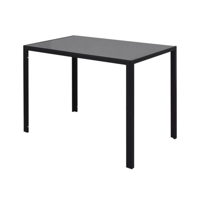 Ensemble de table à manger sept pièces noir et blanc