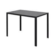 Ensemble de table à manger sept pièces noir et blanc