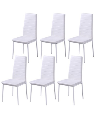 Ensemble de table à manger sept pièces noir et blanc