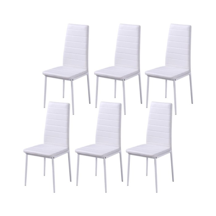 Ensemble de table à manger sept pièces noir et blanc