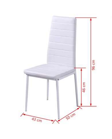 Ensemble de table à manger sept pièces noir et blanc