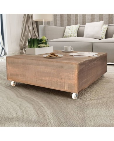 Table basse Bois massif Marron