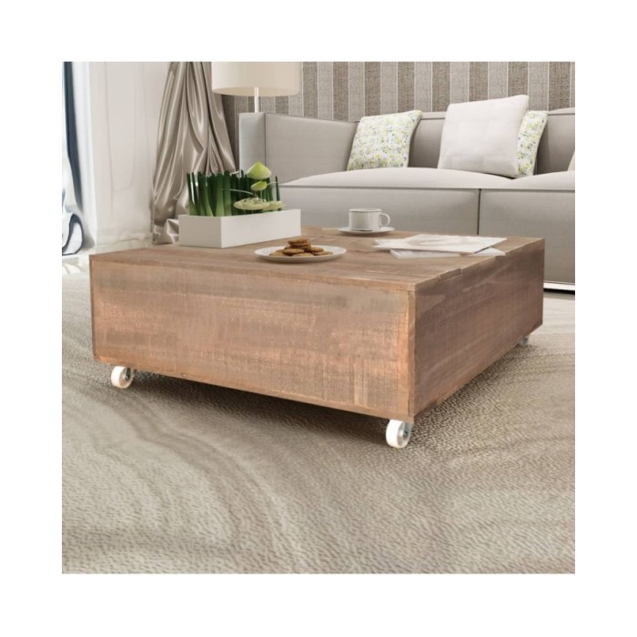 Table basse Bois massif Marron