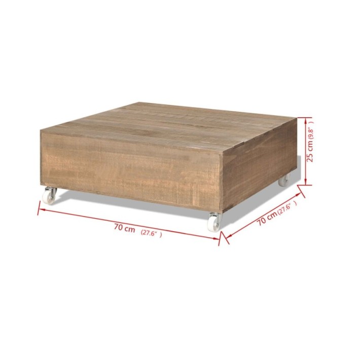Table basse Bois massif Marron