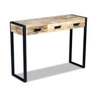 Table console avec 3 tiroirs Bois de manguier 110 x 35 x 78 cm