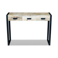 Table console avec 3 tiroirs Bois de manguier 110 x 35 x 78 cm