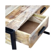 Table console avec 3 tiroirs Bois de manguier 110 x 35 x 78 cm