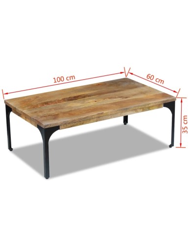 Table basse Bois de manguier 100 x 60 x 35 cm