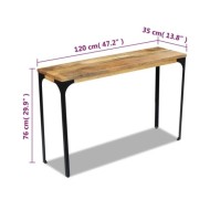 Table console Bois de manguier 120 x 35 x 76 cm