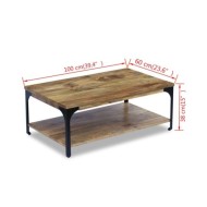 Table basse Bois de manguier 100 x 60 x 38 cm