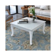 Table basse 80 x 80 x 42 cm Laquée Blanc