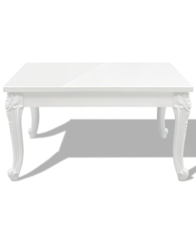 Table basse 80 x 80 x 42 cm Laquée Blanc