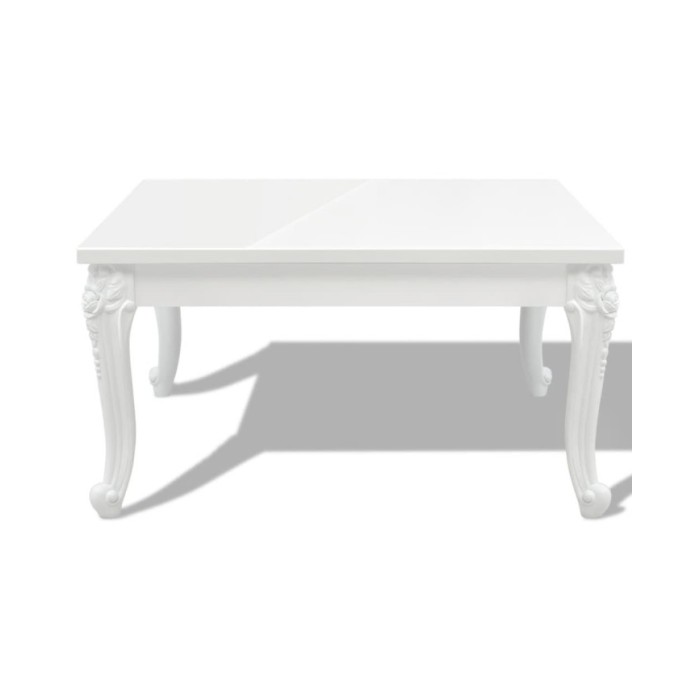 Table basse 80 x 80 x 42 cm Laquée Blanc