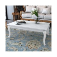 Table basse 115x65x42 cm Blanc brillant