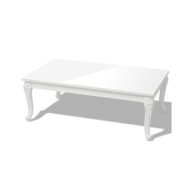 Table basse 115x65x42 cm Blanc brillant