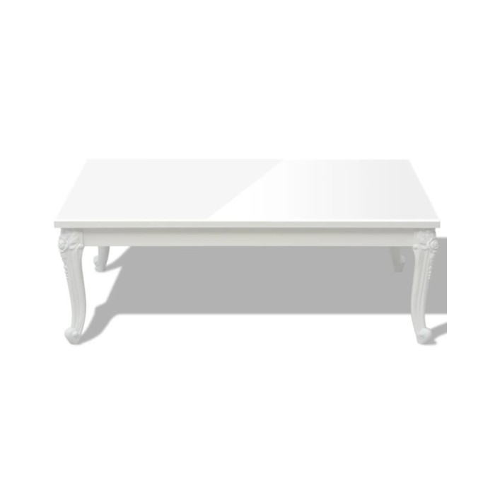 Table basse 115x65x42 cm Blanc brillant
