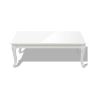 Table basse 115x65x42 cm Blanc brillant