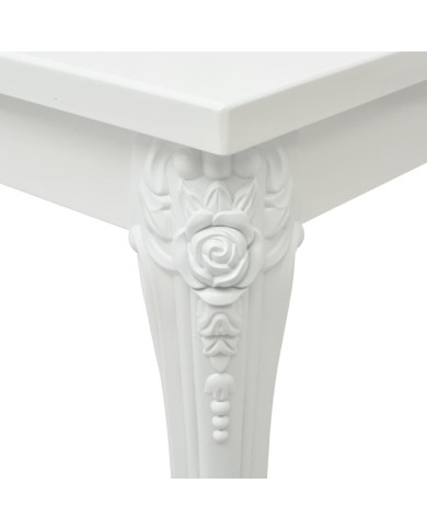 Table basse 115x65x42 cm Blanc brillant