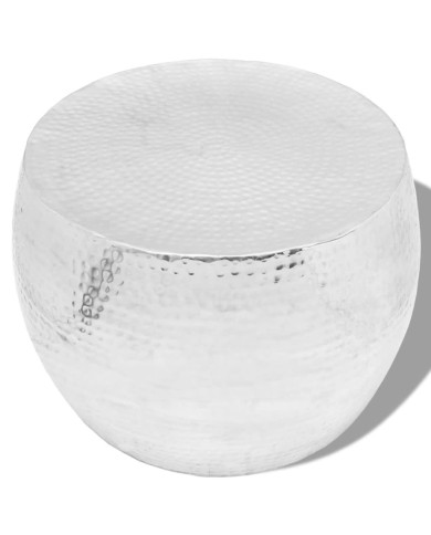Table basse ronde Aluminium Argent