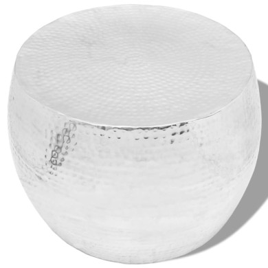 Table basse ronde Aluminium Argent