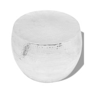 Table basse ronde Aluminium Argent