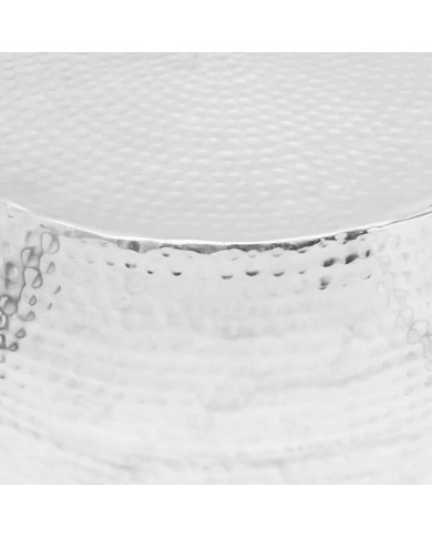 Table basse ronde Aluminium Argent