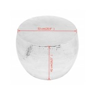 Table basse ronde Aluminium Argent