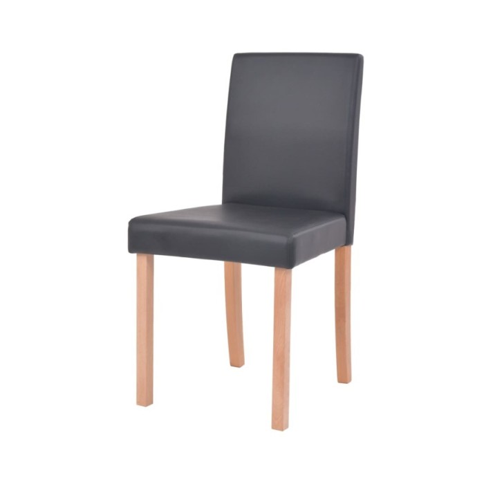 Table et chaises 7 pcs Cuir synthétique Chêne Noir