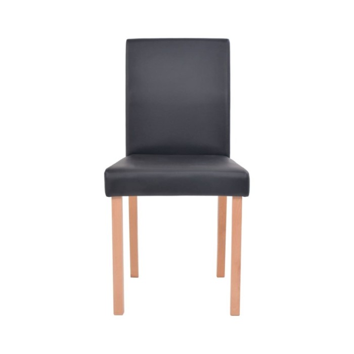 Table et chaises 7 pcs Cuir synthétique Chêne Noir