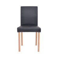 Table et chaises 7 pcs Cuir synthétique Chêne Noir