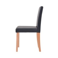 Table et chaises 7 pcs Cuir synthétique Chêne Noir