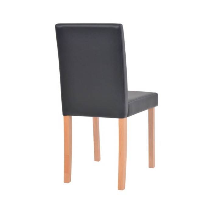 Table et chaises 7 pcs Cuir synthétique Chêne Noir