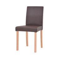 Table et chaises 7 pcs Cuir synthétique Chêne Marron