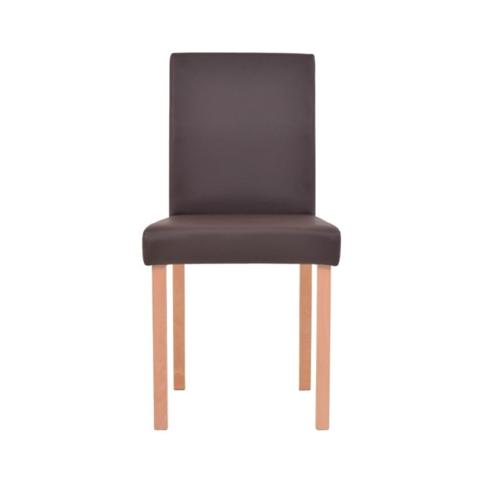 Table et chaises 7 pcs Cuir synthétique Chêne Marron
