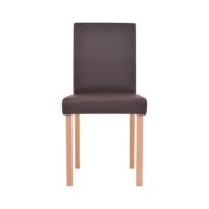 Table et chaises 7 pcs Cuir synthétique Chêne Marron