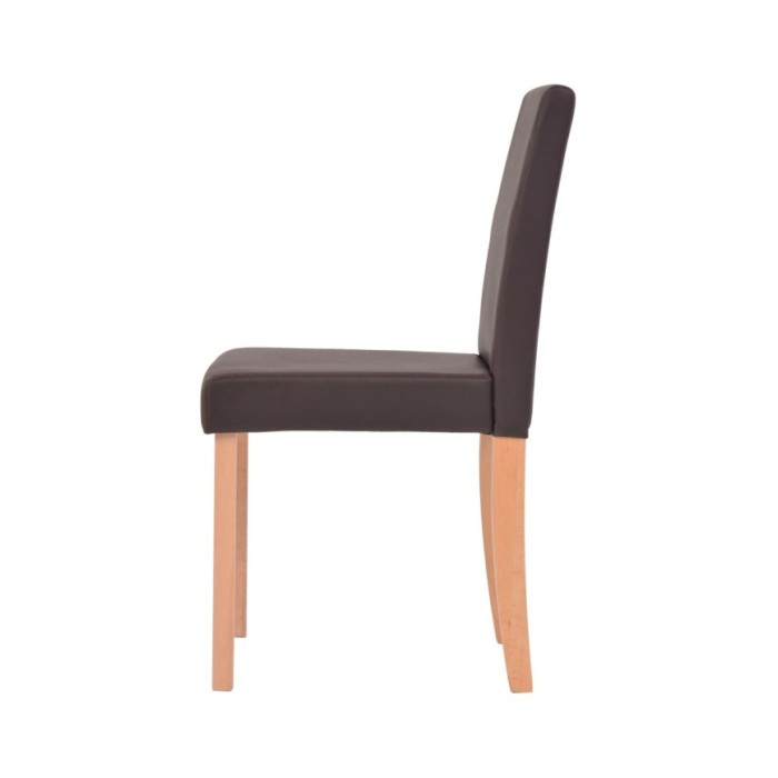 Table et chaises 7 pcs Cuir synthétique Chêne Marron