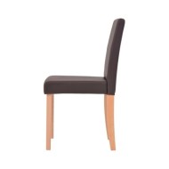 Table et chaises 7 pcs Cuir synthétique Chêne Marron