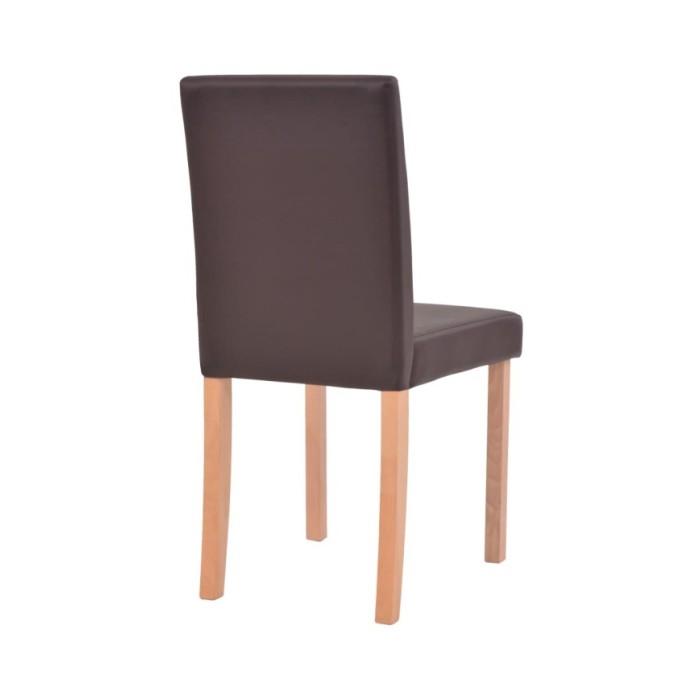 Table et chaises 7 pcs Cuir synthétique Chêne Marron